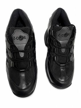 Z-Coil Men's Black Supportive Athletic Walking Shoes